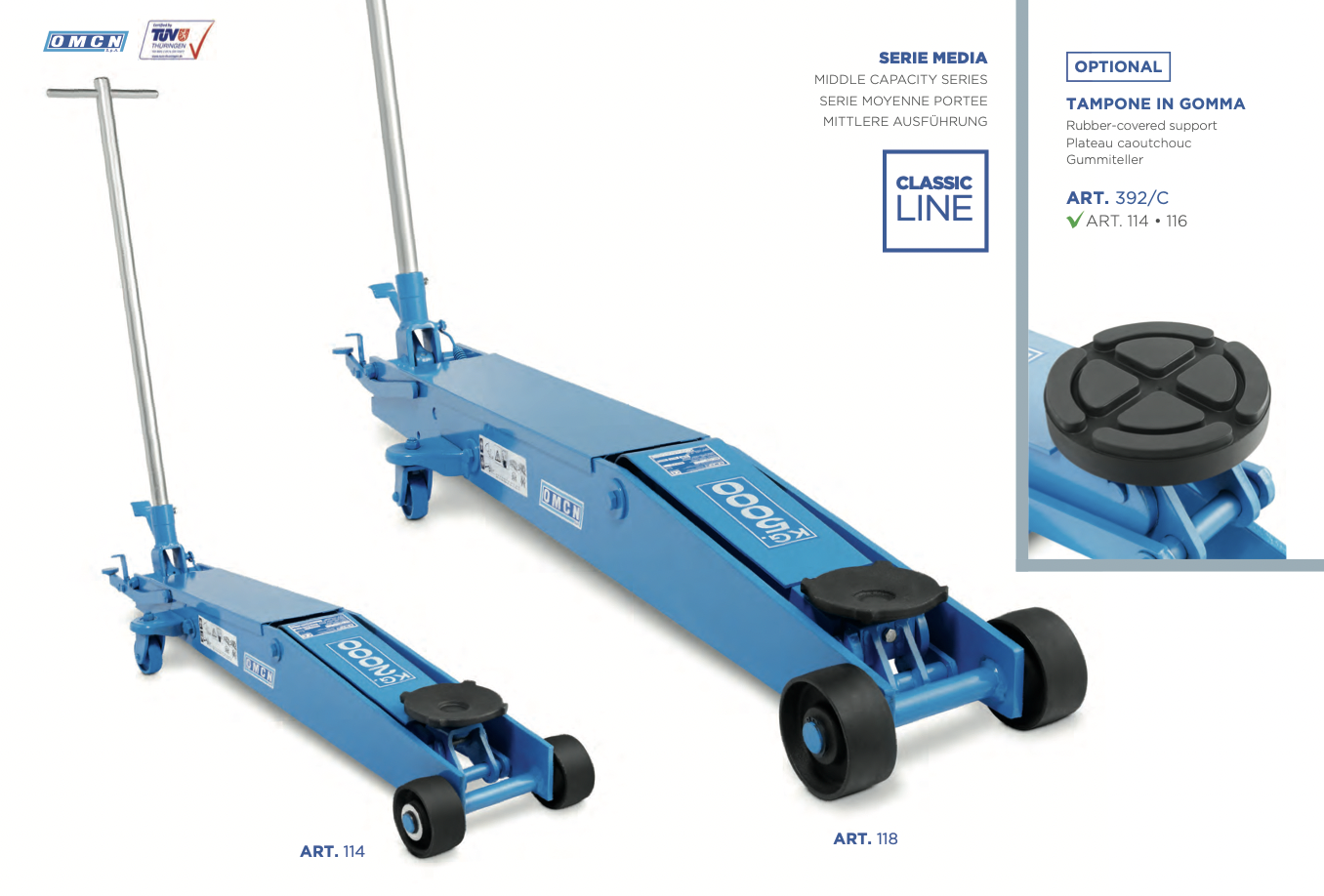 Cric rouleur oléopneumatique 1