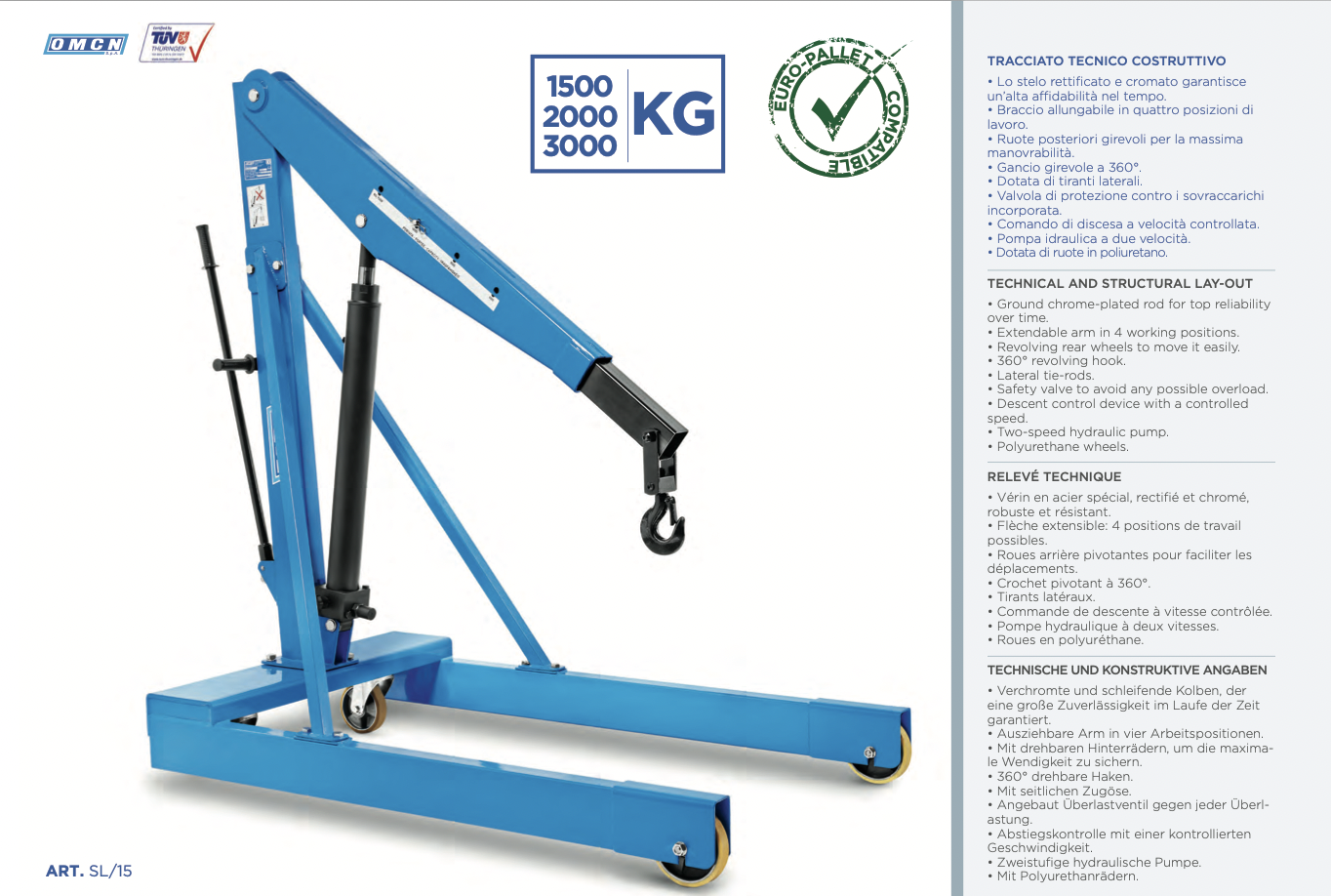 Grues hydrauliques a chariot